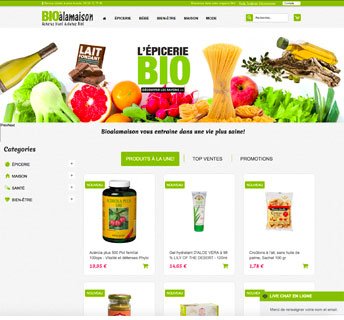 acheter un site ecommerce de produit bio en dropshipping