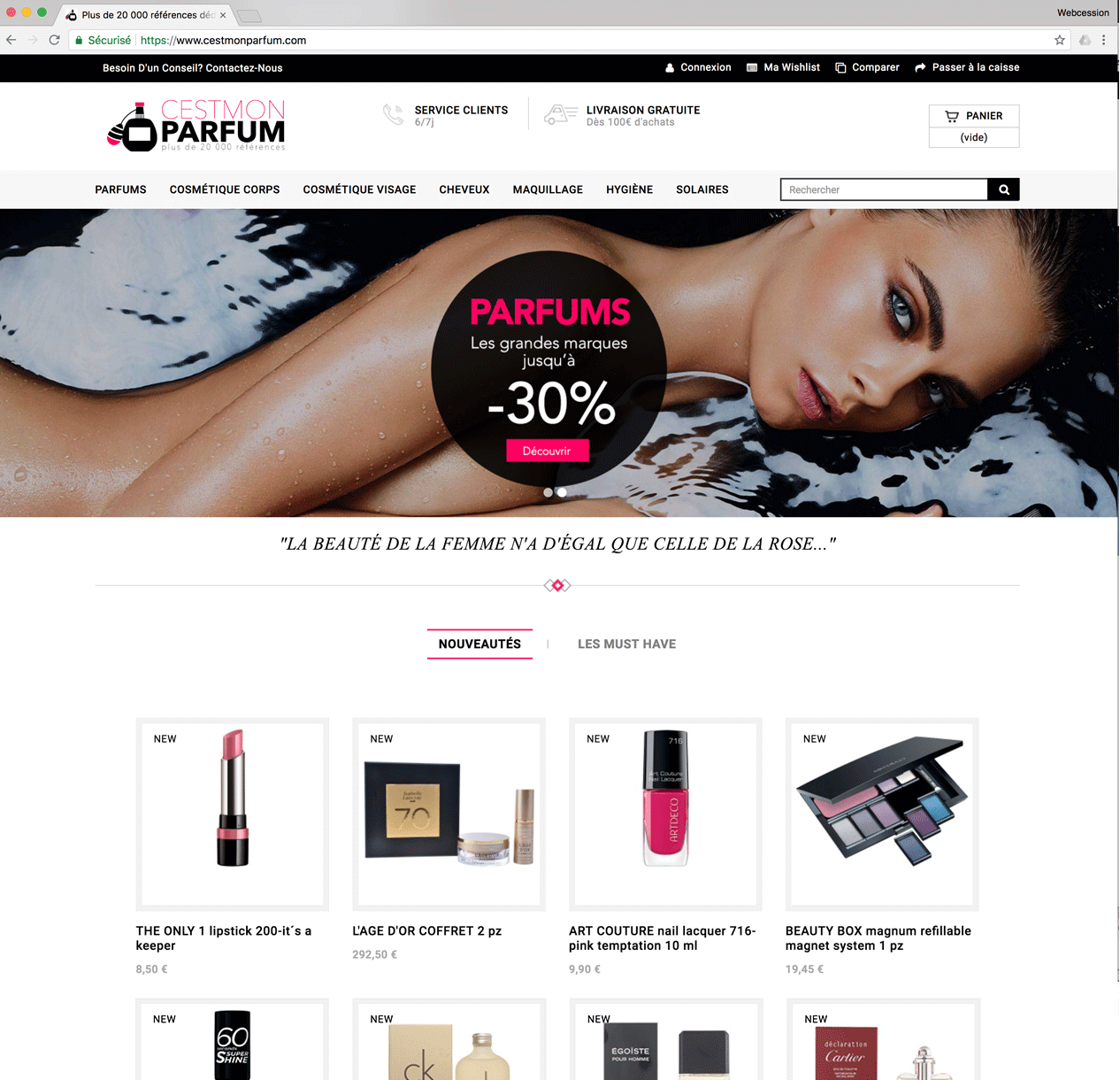 Site clé en main avec fournisseur de parfum dropshipping
