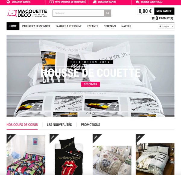 site linge de maison dropshipping